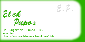 elek pupos business card